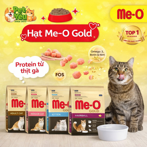 Thức ăn hạt dành cho mèo Me-O Gold