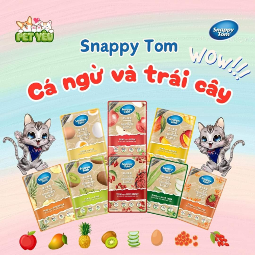 Pate Snappy Tom Trái Cây dành cho mèo - 70G