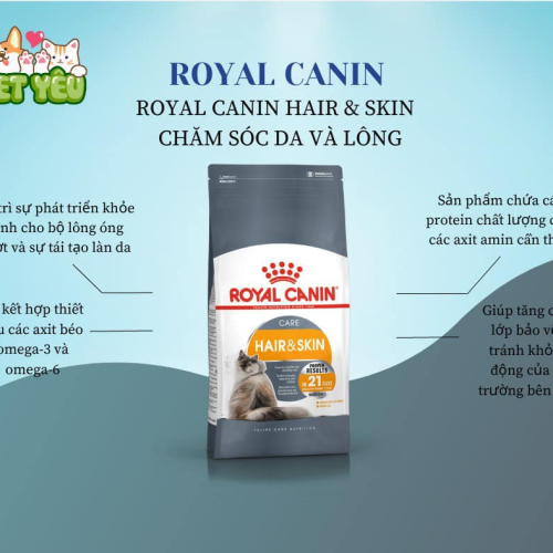 Hạt cho mèo Royal Canin Hair & Skin- Chăm sóc da & lông