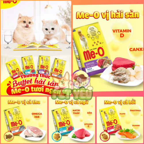 Thức ăn hạt Me-O dành cho mèo ( Túi 350Gr)
