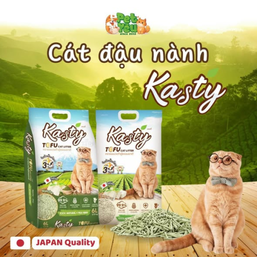 Cát đậu nành Kasty dành cho mèo -6L 
