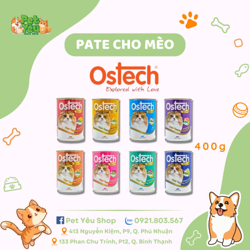 Pate Ostech Gourment dành cho mèo- Lon 400G