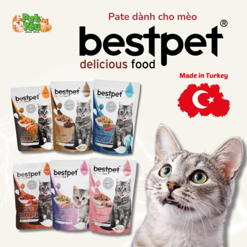 Pate Bestpet- Đặc Sản Thổ Nhĩ Kỳ Cho Mèo (Gói 85G)