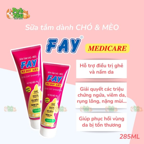 Sữa tắm Fay Medicare dành cho chó & mèo -290ML