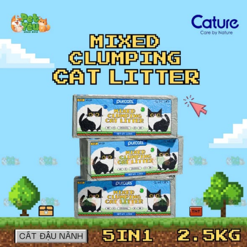 Cát đậu nành Purcats Mix Clumping 5in1 6L