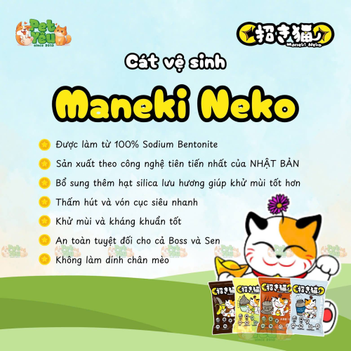 Cát đất sét dành cho mèo Maneki Neko 5L
