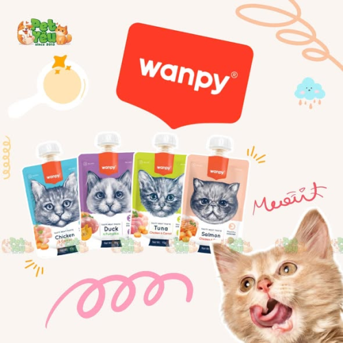 Súp Thưởng Cho Mèo WANPY Nắp Vặn 90G