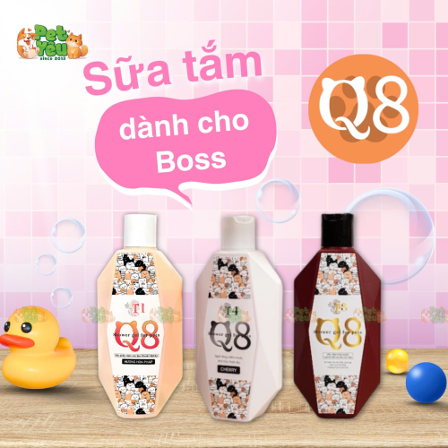 Sữa tắm dành cho chó, mèo Q8 - Chai 200ML