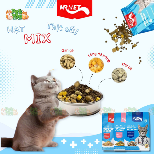 Thức ăn hạt MR.VET dành cho mèo đến từ Singapore