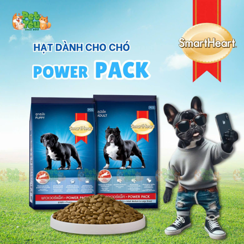 THỨC ĂN HẠT KHÔ CHO CHÓ GIÚP TĂNG CƠ BẮP - SMARTHEART POWER