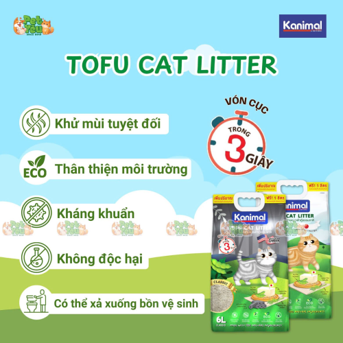Cát đậu nành Kanimal dành cho mèo - 7L