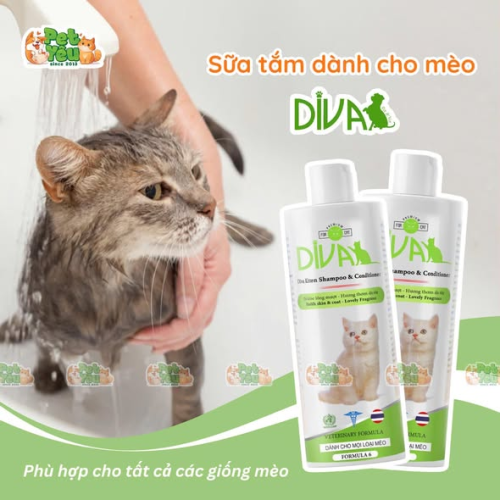 Sữa Tắm DIVA dành cho mèo chuẩn Spa