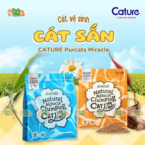 Cát sắn Purcat Natural Miracle cho mèo - Túi 5,5L
