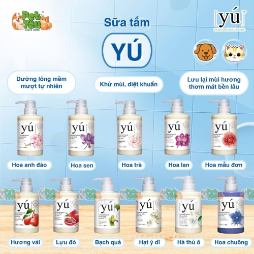 Sữa tắm Yú Spa cho chó mèo siêu thơm nhập khẩu từ Đài Loan