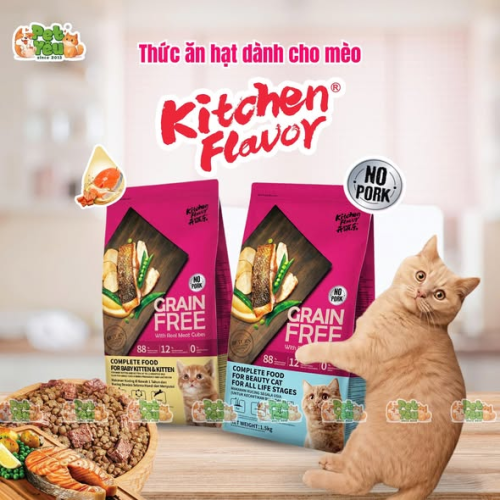 Hạt cho mèo Kitchen Flavor Grain Free
