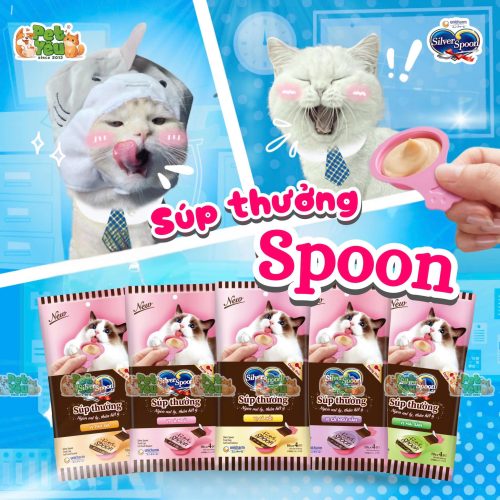 Súp thưởng cho mèo SILVER SPOON dạng thìa 