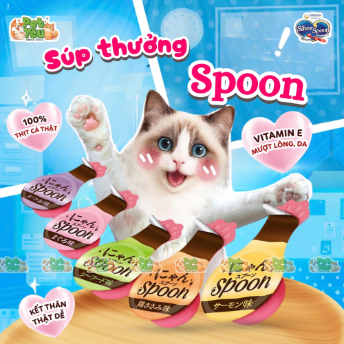 Súp thưởng cho mèo SILVER SPOON dạng thìa 