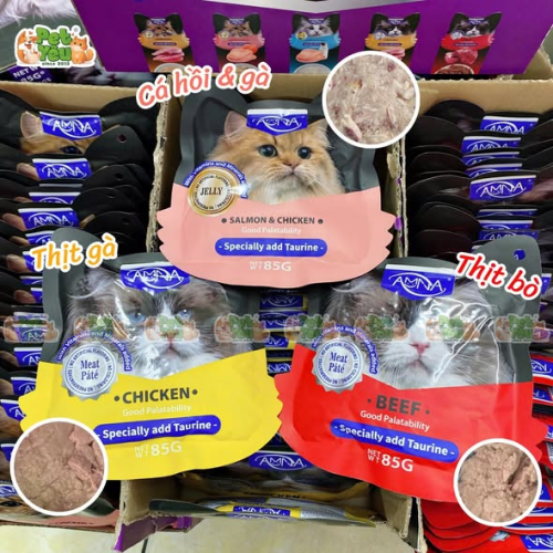 Pate cho mèo Amna 85G