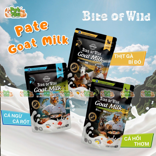 Pate mèo Bite Of Wild Dòng Sữa Dê (Túi 70g)