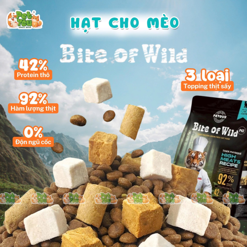 Hạt cho mèo BIte Of Wild P42 gói 1Kg