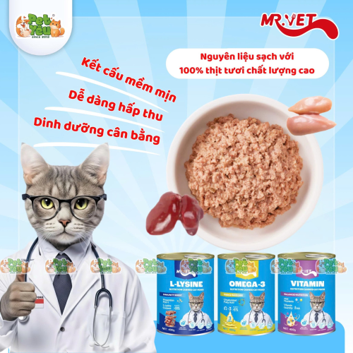 Pate Cho Mèo MR.VET Lon 400G
