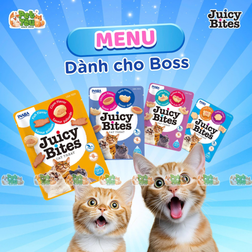Bánh thưởng mềm INABA JUICY BITES gói 33,9g (3 gói x 11.3g)