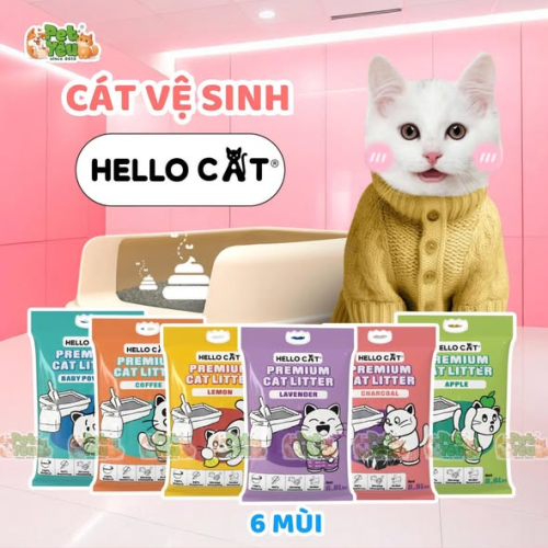 Cát đất sét dành cho mèo Hello Cat - 8L8