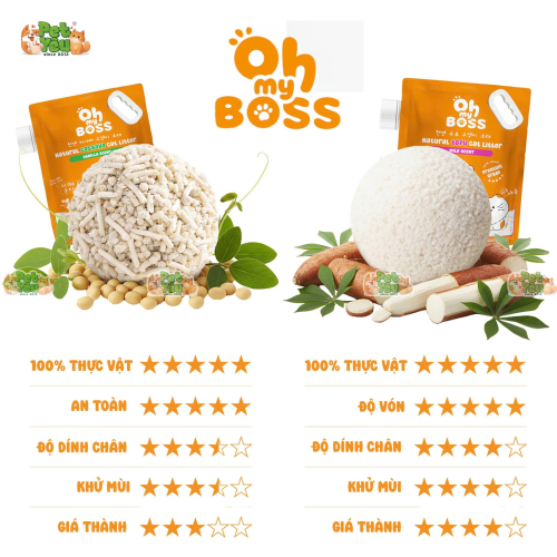 Cát vệ sinh Oh My Boss dành cho mèo - Túi 6L