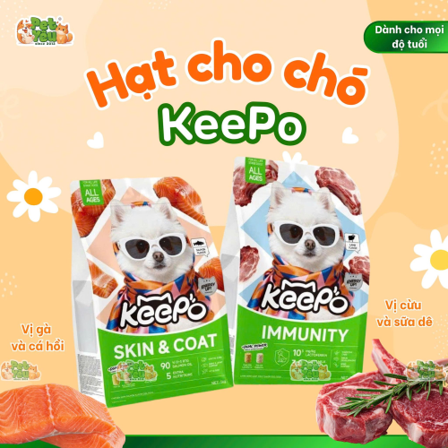 Thức ăn hạt KEEPO dành cho chó mọi độ tuổi- Túi 1Kg