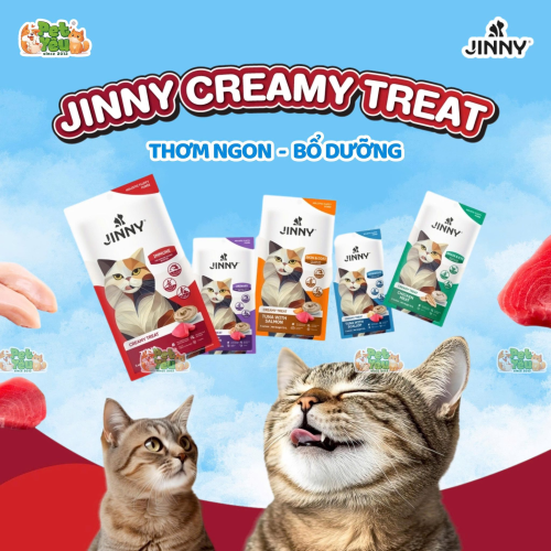 Súp thưởng dành cho mèo JINNY - Túi 75G ( 5Gói x 15G)
