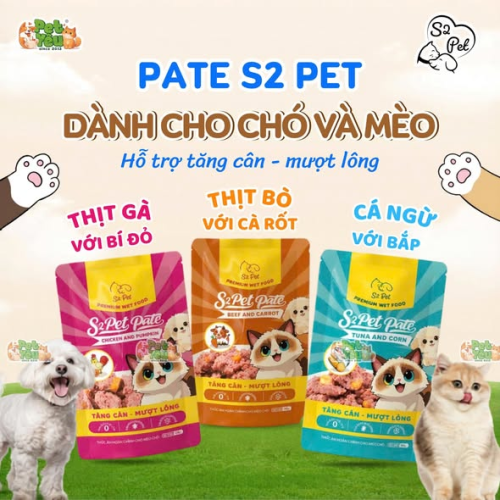  PATE S2PET DÀNH CHO CHÓ & MÈO - 85G
