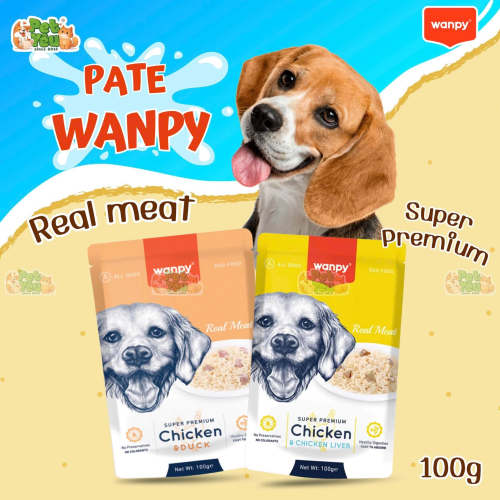 Pate Wanpy Real Meat dành cho chó - 100G