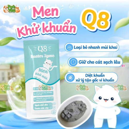 Men Khử Khuẩn Q8 Cho Mèo