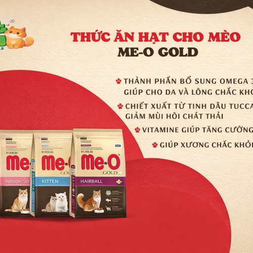 Thức ăn hạt dành cho mèo Me-O Gold