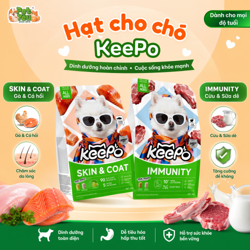Thức ăn hạt KEEPO dành cho chó mọi độ tuổi- Túi 1Kg