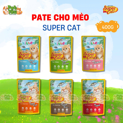 Pate cho mèo SUPER CAT gói 400g