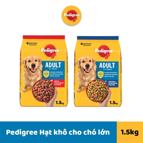 Thức ăn hạt Pedigree dành cho chó lớn - Túi 1,5Kg