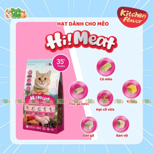 Hạt Siêu Topping cho mèo Kitchen Flavor Hi! Meat