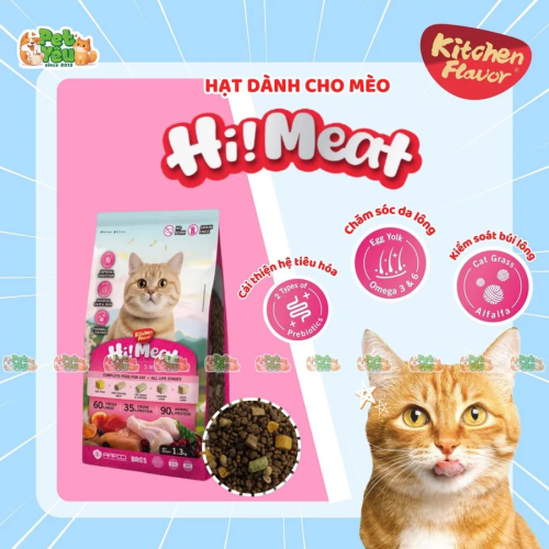 Hạt Siêu Topping cho mèo Kitchen Flavor Hi! Meat
