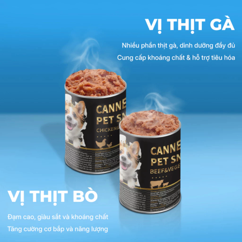 Pate thịt & rau củ cho chó từ 3 tháng tuổi FAENBEI- Lon 375G