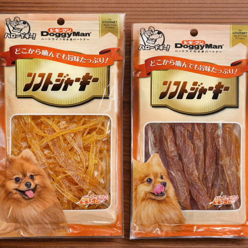 Snack Thịt Gà Sấy Dẻo Doggy Man cho cún cưng- Túi 80G