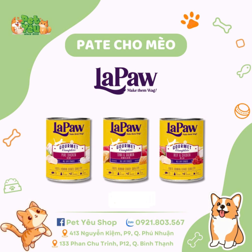 Pate cho mèo LaPaw Gourmet - Lon 375G