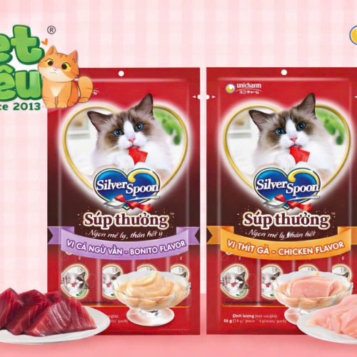 Súp thưởng cho mèo Silver Spoon- Túi 56G (14Gx 4 gói)