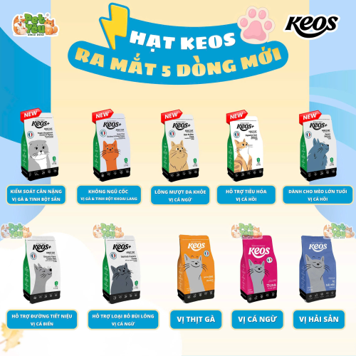 Thức ăn hạt dành cho mèo KEOS