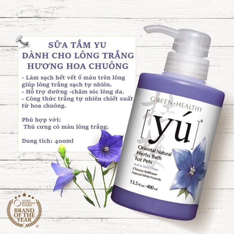Sữa tắm Yú Spa cho chó mèo siêu thơm nhập khẩu từ Đài Loan