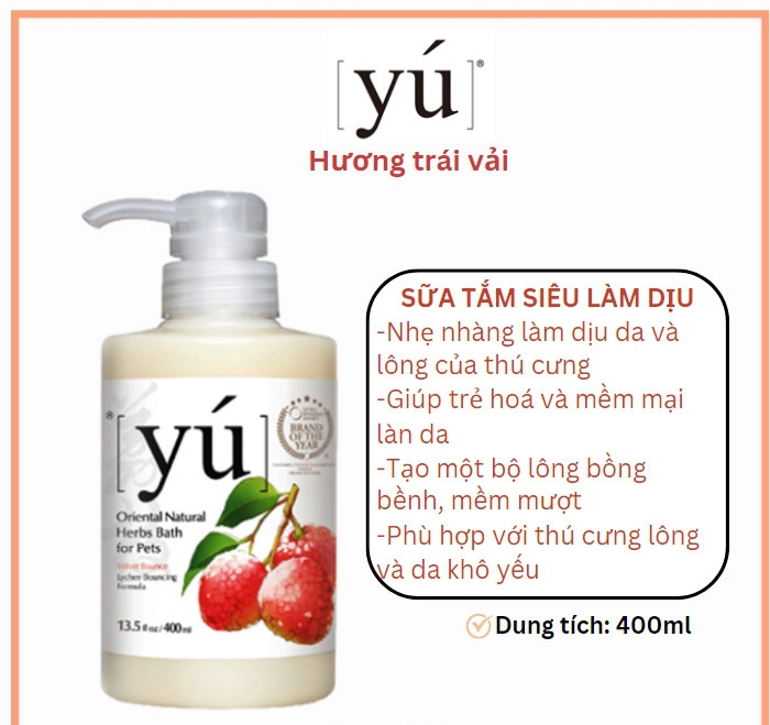 Sữa tắm Yú Spa cho chó mèo siêu thơm nhập khẩu từ Đài Loan