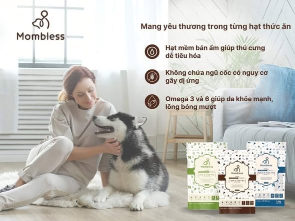 Thức ăn hạt mềm Mombless dành cho chó