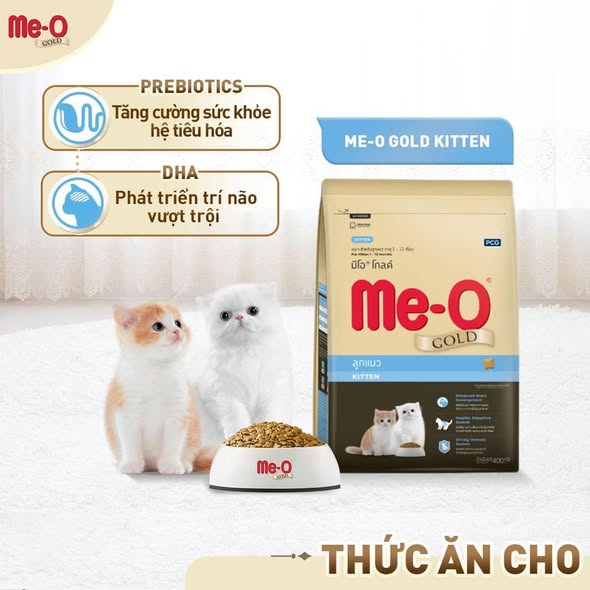 Thức ăn hạt dành cho mèo Me-O Gold
