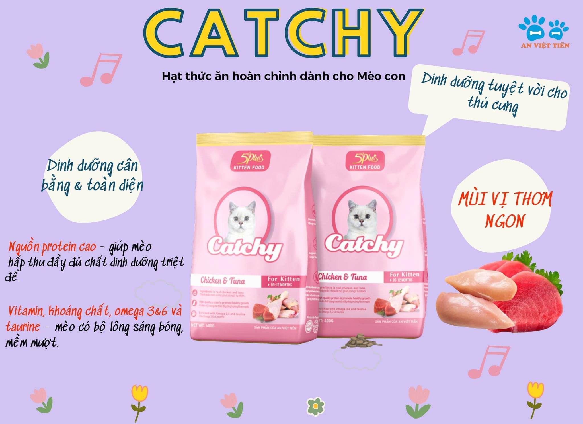 Thức ăn hạt Catchy dành cho mèo
