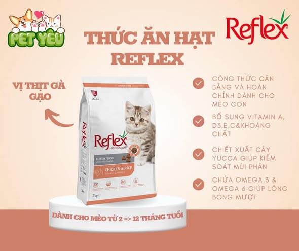 Thức ăn hạt Reflex dinh dưỡng cao cấp dành cho mèo